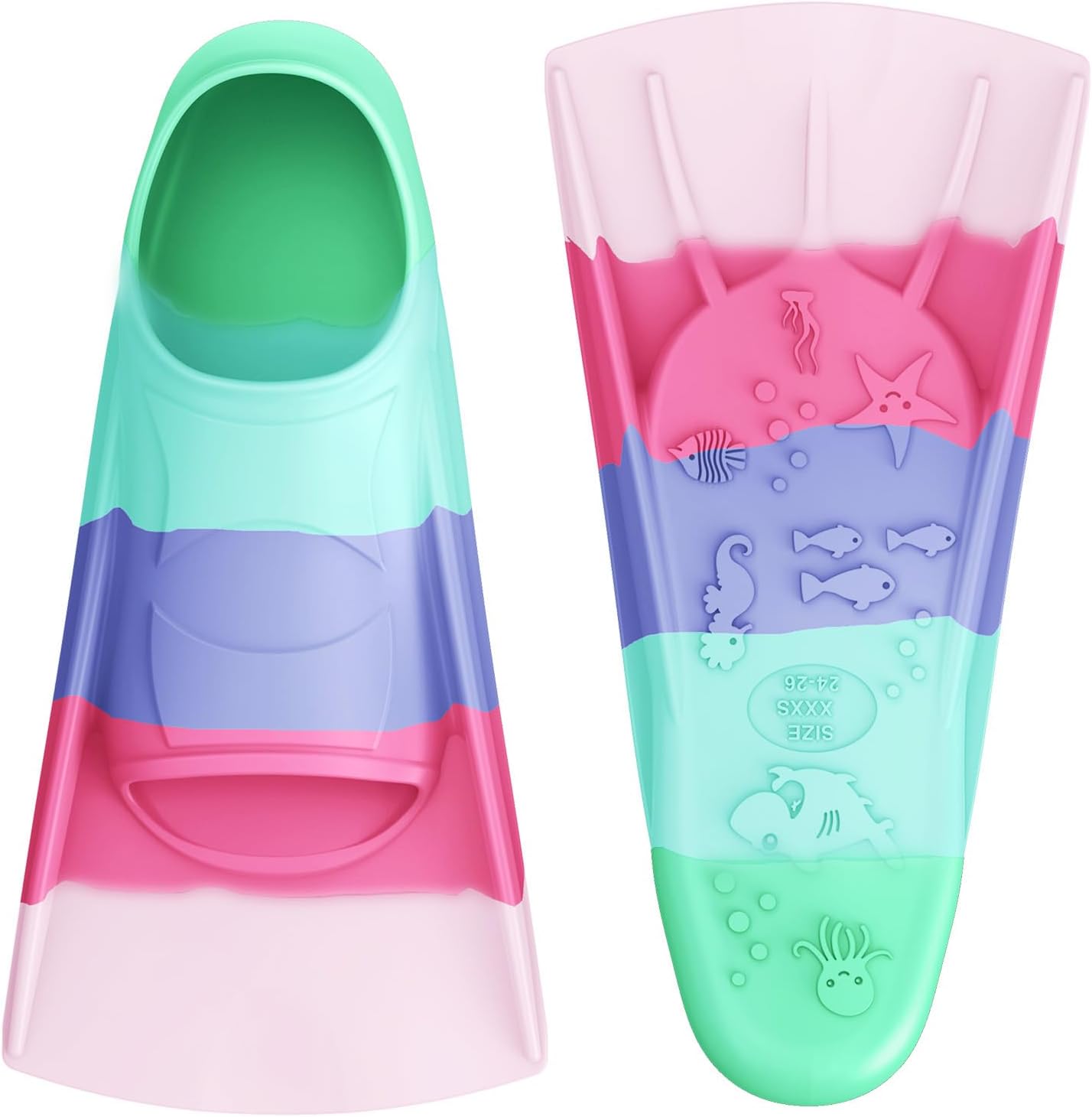 Gintenco Swim Fins, Adults & Kids Swim Training Fins for Lap Swimming