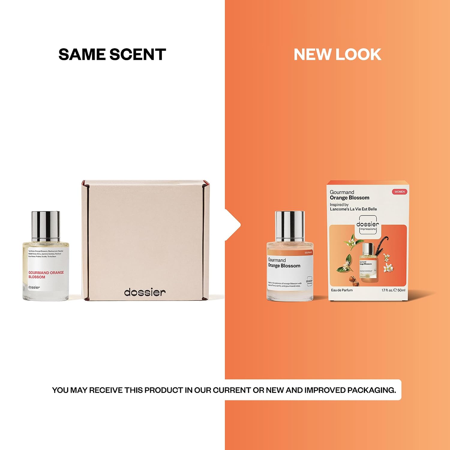 Dossier - Gourmand Orange Blossom - Inspired by La Vie Est Belle - EDP | 1.7 fl oz (50ml) - Blossom - Gourmand Orange Blossom Eau de Parfum for