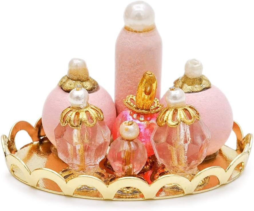 Odoria 1/12 Miniature Perfume Tray Dollhouse Decoration Accessories, Pink