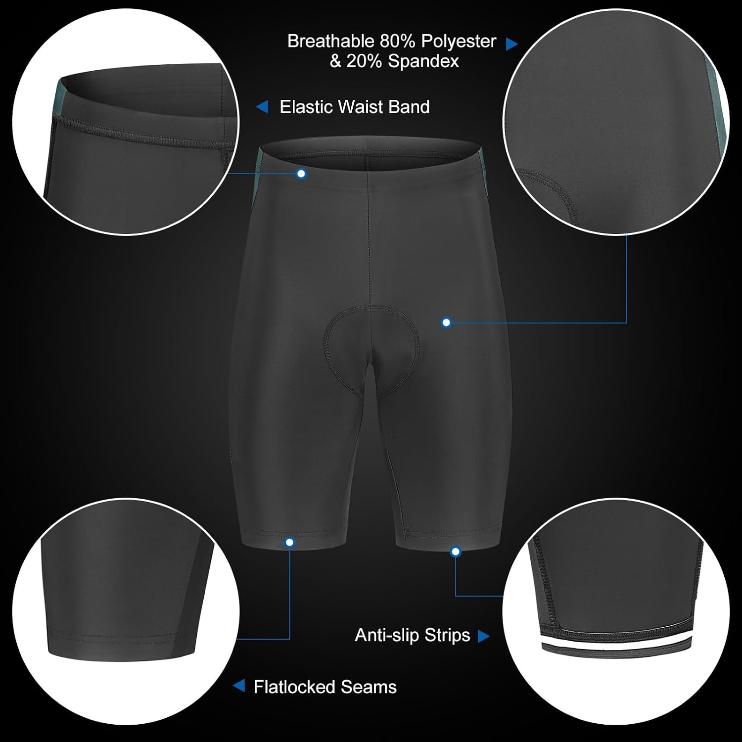 Lixada Men's Cycling Jersey Short Sleeve with Padded Shorts Quick-Dry Summer Short Bike Clothing Bicycle Shirts Pants Set