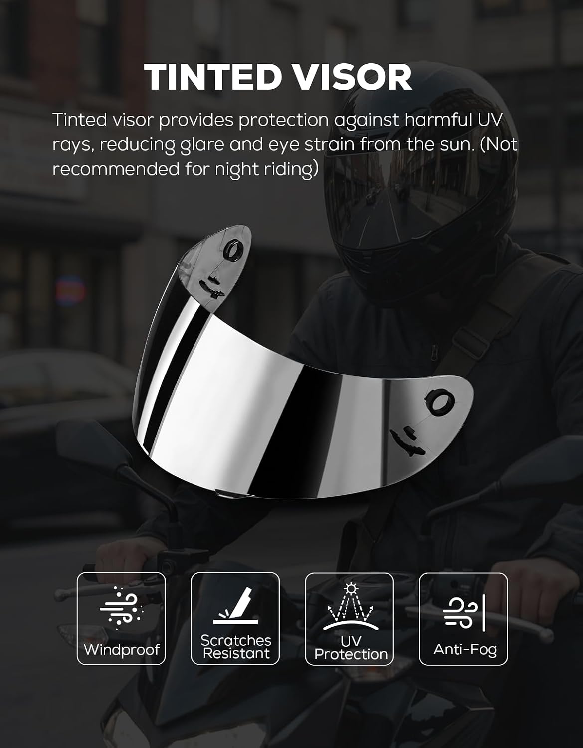 Full Face Motorcycle Helmet Adult ATV Helmet DOT Approved | Ultra-Lightweight, with Anti-Fog Visor, Breathable Liner, For Street Bike
