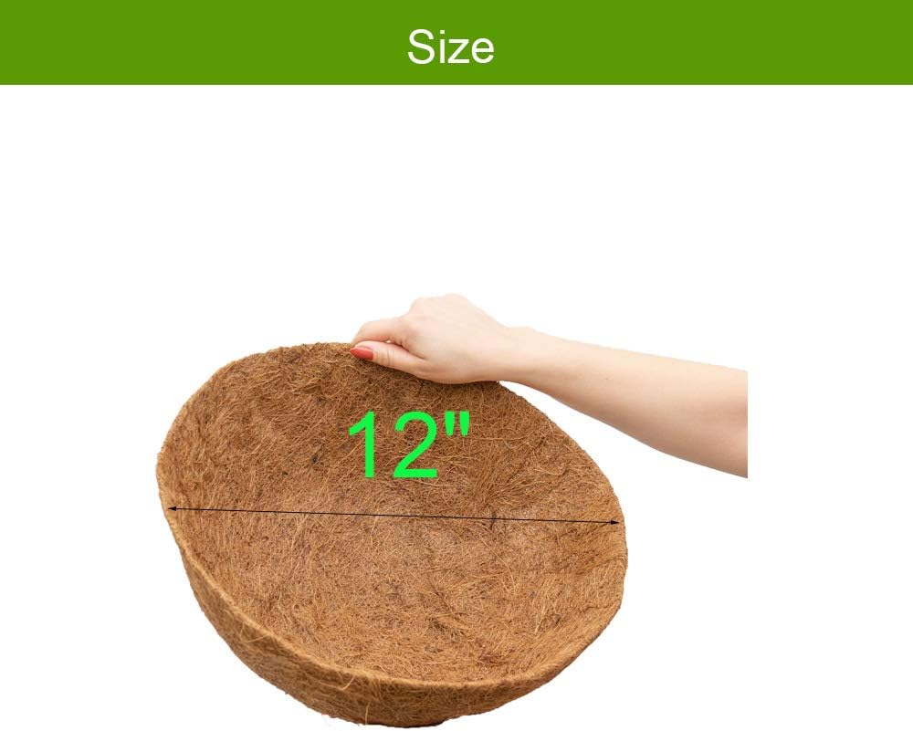 Coco Liners for Planters 20 Inch 2PCS Replacement Coco Fiber Basket Liner for Round Baskets Garden Containers