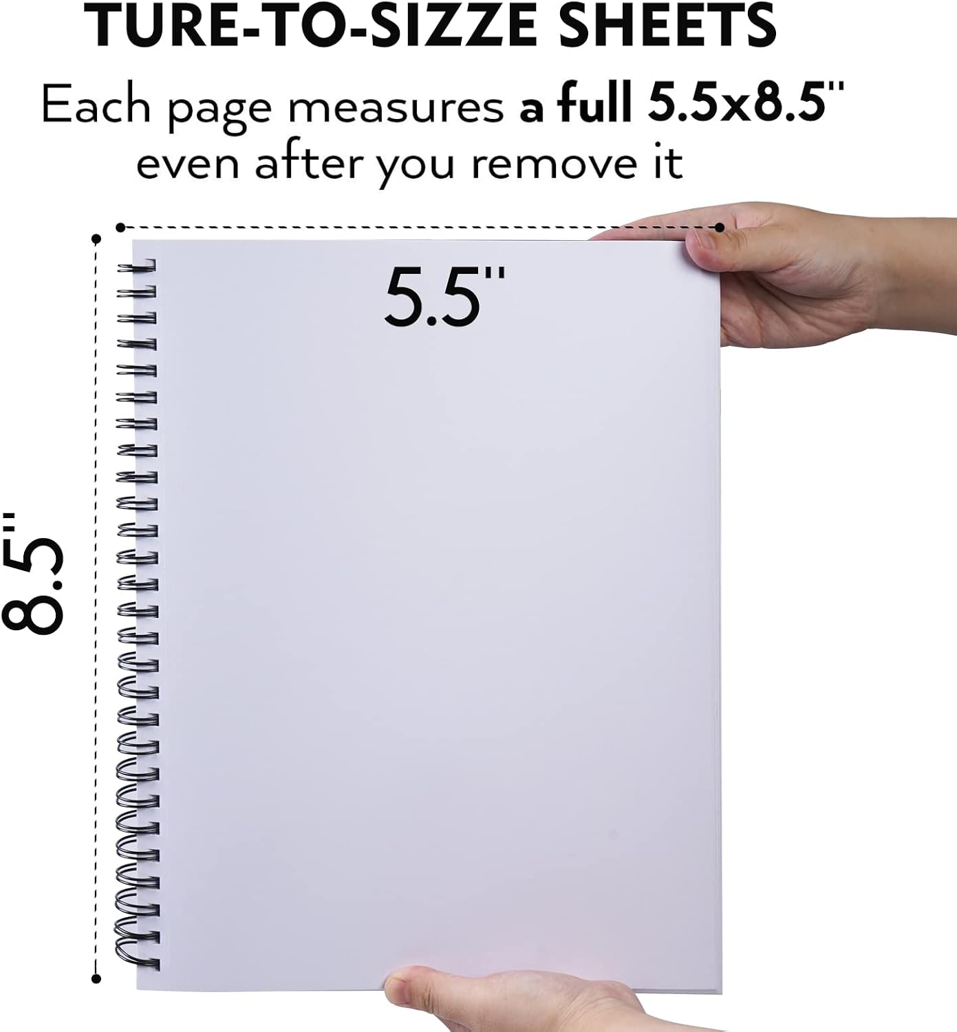 conda 8.5"x11" Sketch Book, 80 Sheets (68 lb/100gsm), Spiral Bound Artist Sketch Pad, Durable Acid Free Drawing Paper for Drawing Painting