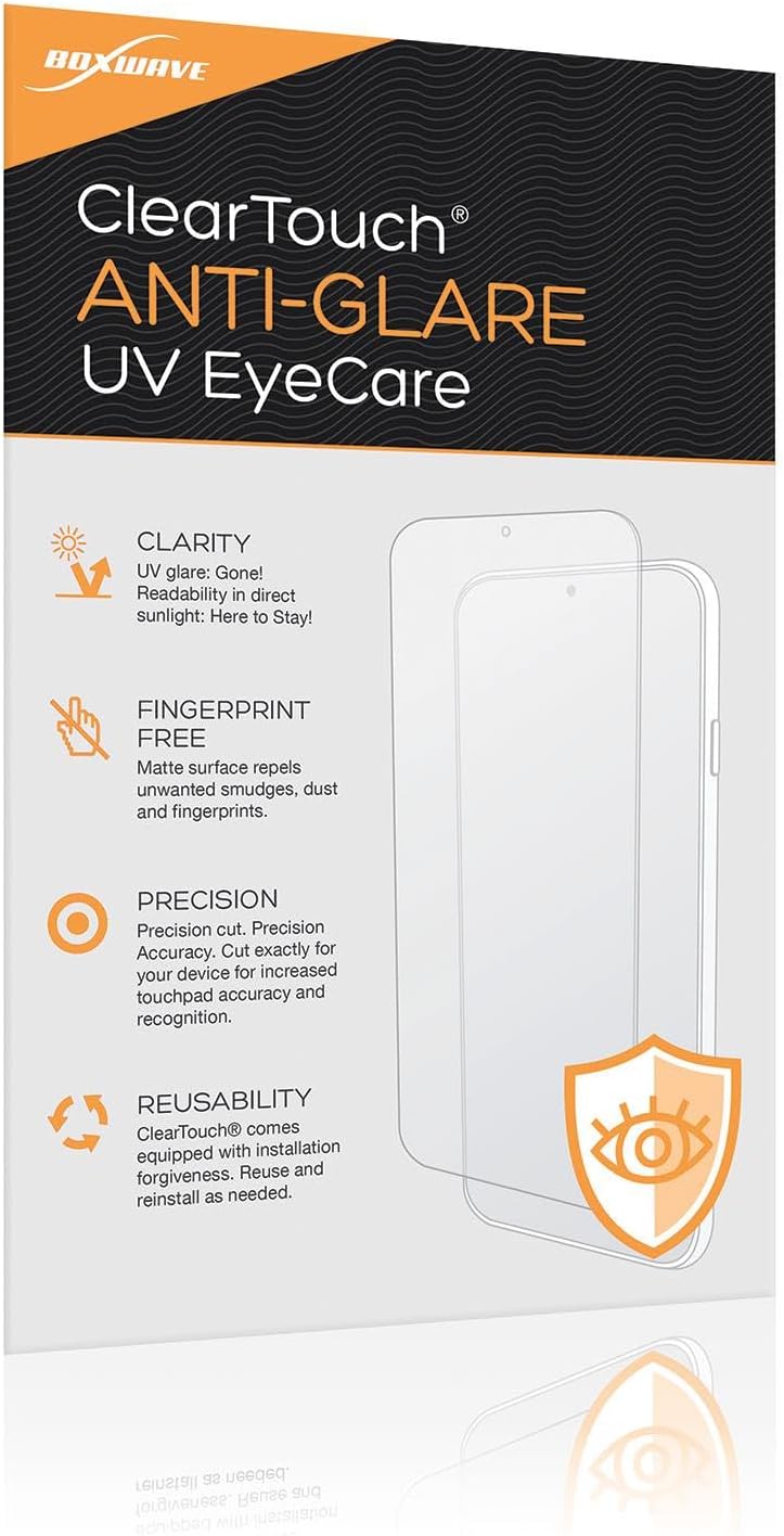 BoxWave Screen Protector Compatible with Arcade1Up Wheel of Fortune Casinocade Deluxe Arcade Game - ClearTouch Anti-Glare Anti-UV EyeCare (2-Pack)