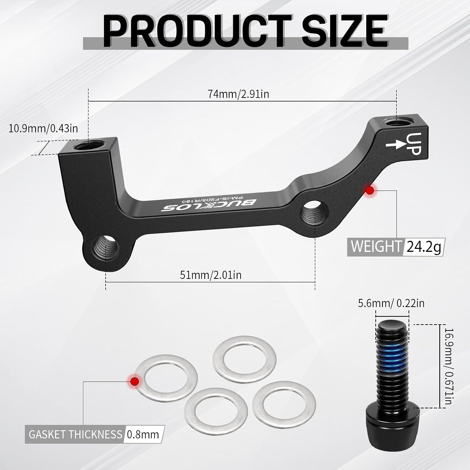BUCKLOS MTB is Frame Rear 180mm Disc Brake Caliper Mount Adapter Parts