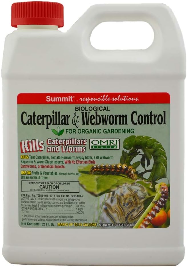 SUMMIT 021-6 Caterpillar and Webworm Control-Hose End For Insects, 1-, Quart, White