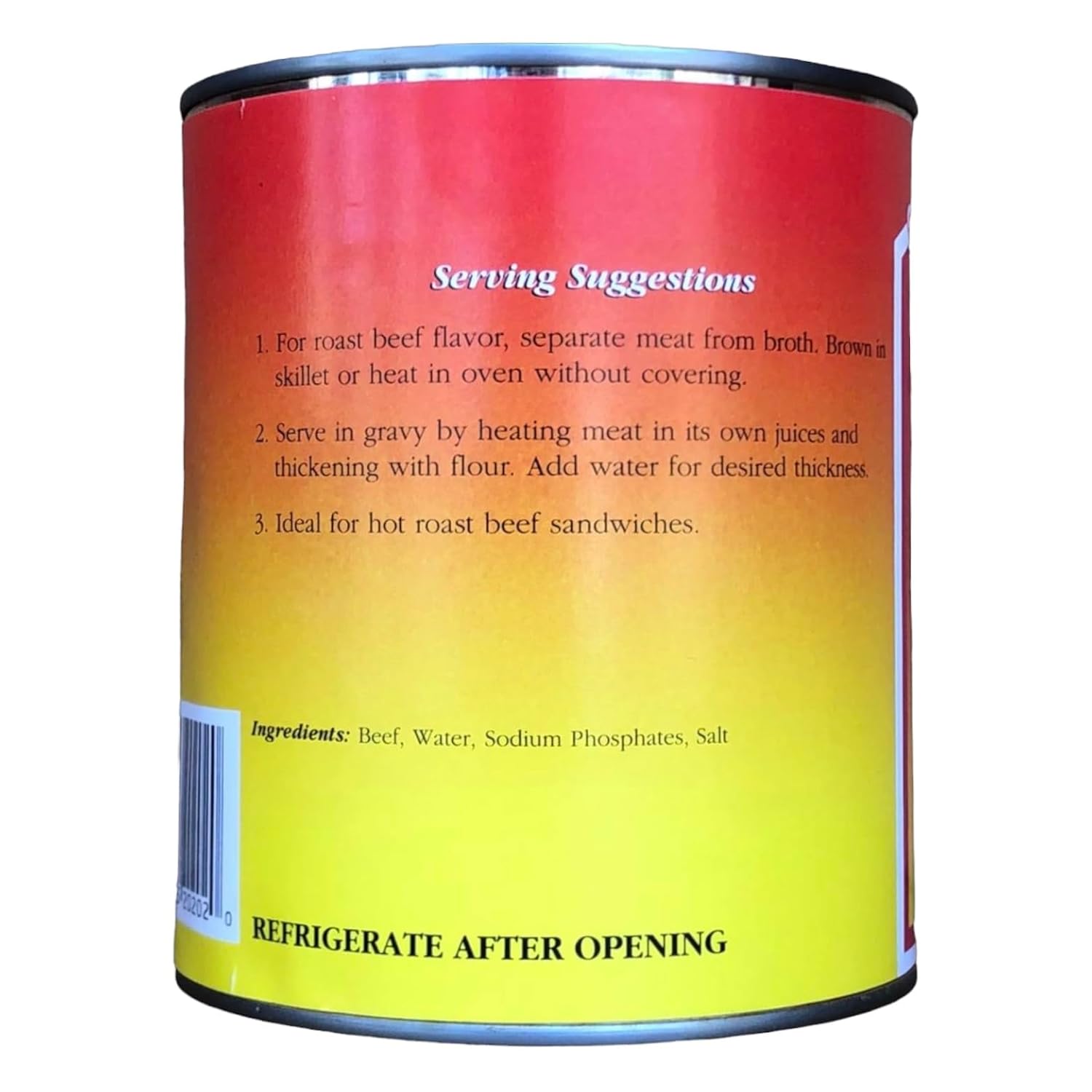 Yoder's Canned Premium Boneless Beef Chunks, 28 Oz(1 lb.12 Oz,1 can)