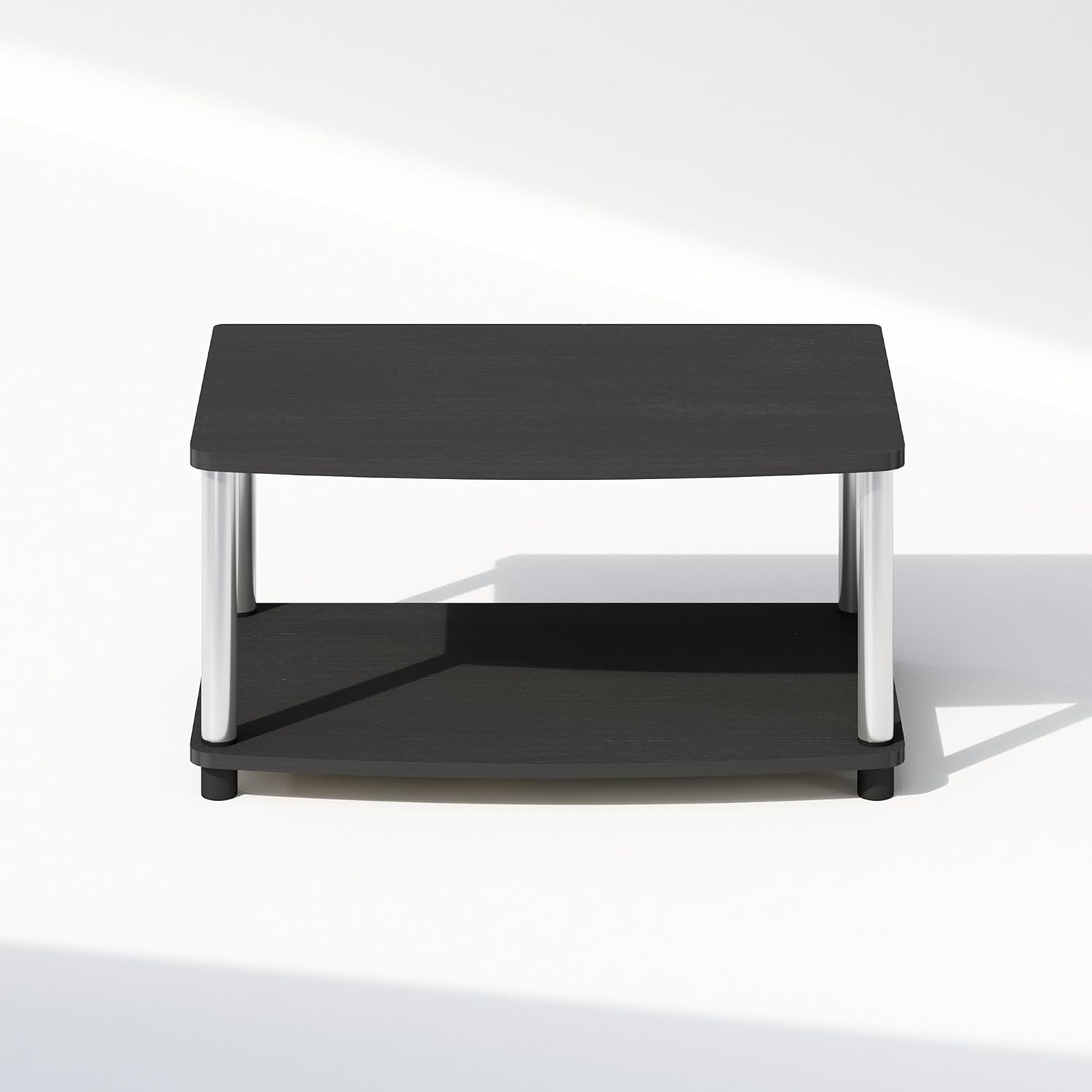 Furinno Turn-S-Tube No Tools 3-Tier Entertainment TV Stands, Dark Cherry and Black