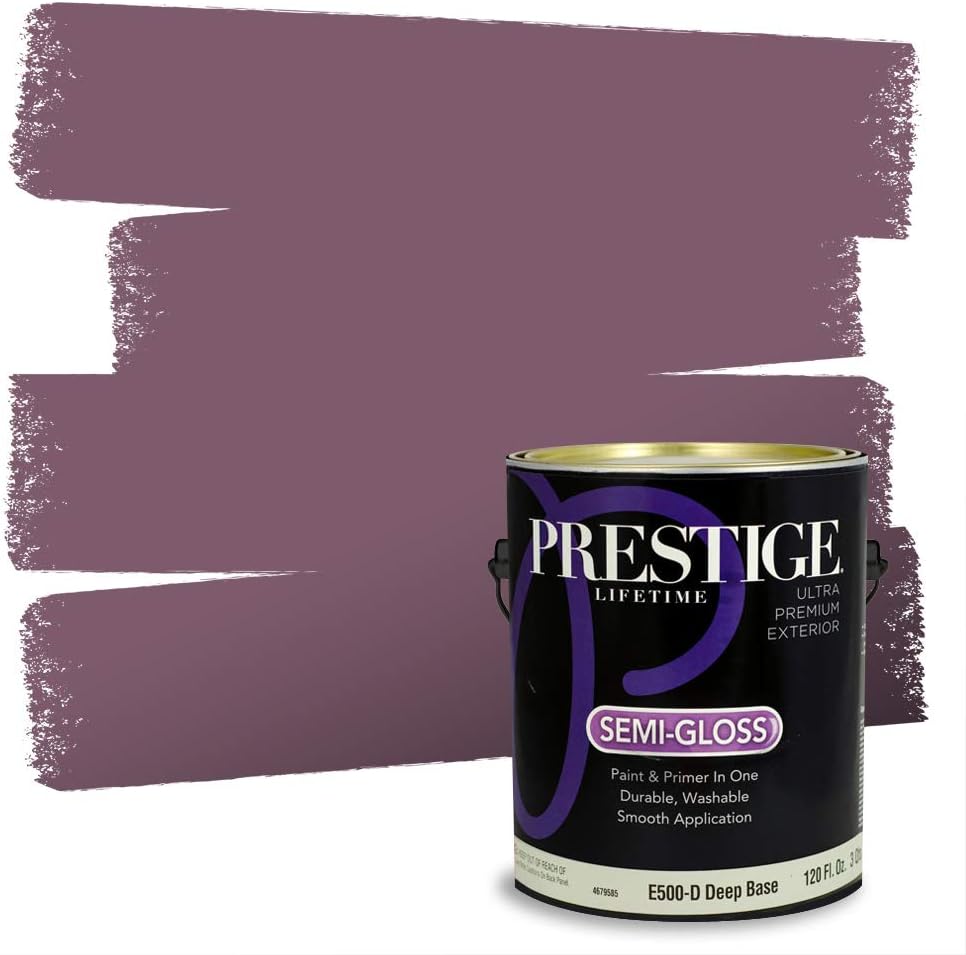 PRESTIGE Paints Exterior Paint and Primer In One, 1-Gallon, Satin, Comparable Match of Sherwin Williams* Ash Violet*