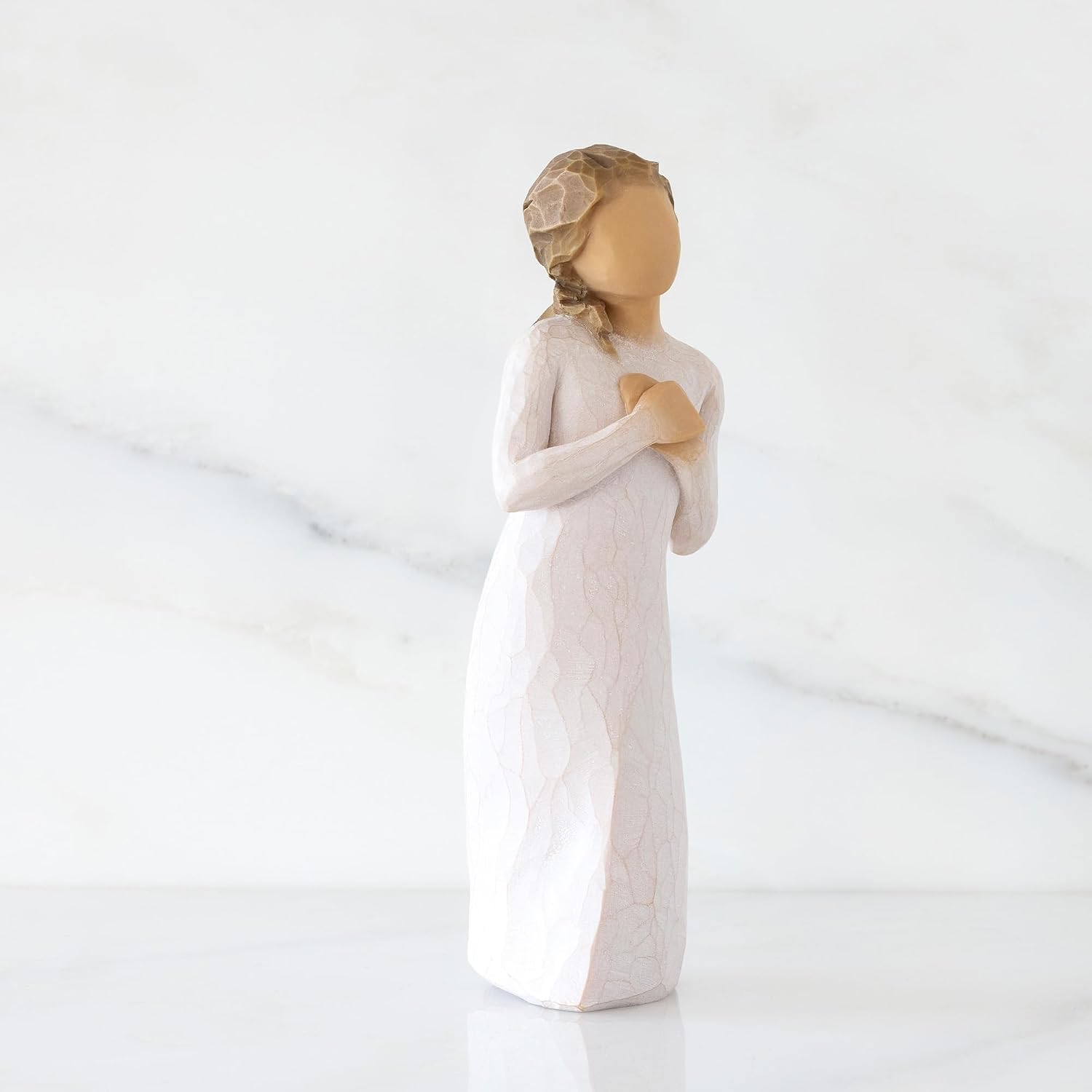 Willow Tree Quietly, Sculpted Hand-Painted Figure | Cast from a Susan Lordi Original Carving, Gift Offering Comfort, Peace, Support and Inner Strength, Includes Enclosure Card