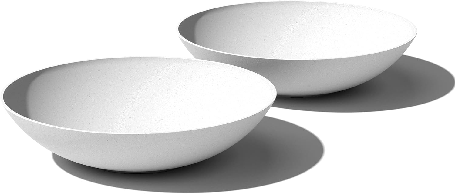 Veradek Mason Series Lane Bowl - Large Outdoor Bowl Planter | Made From a Durable Plastic-Stone Composite With Pre-Drilled Drainage Holes. Modern Patio/Tabletop Décor