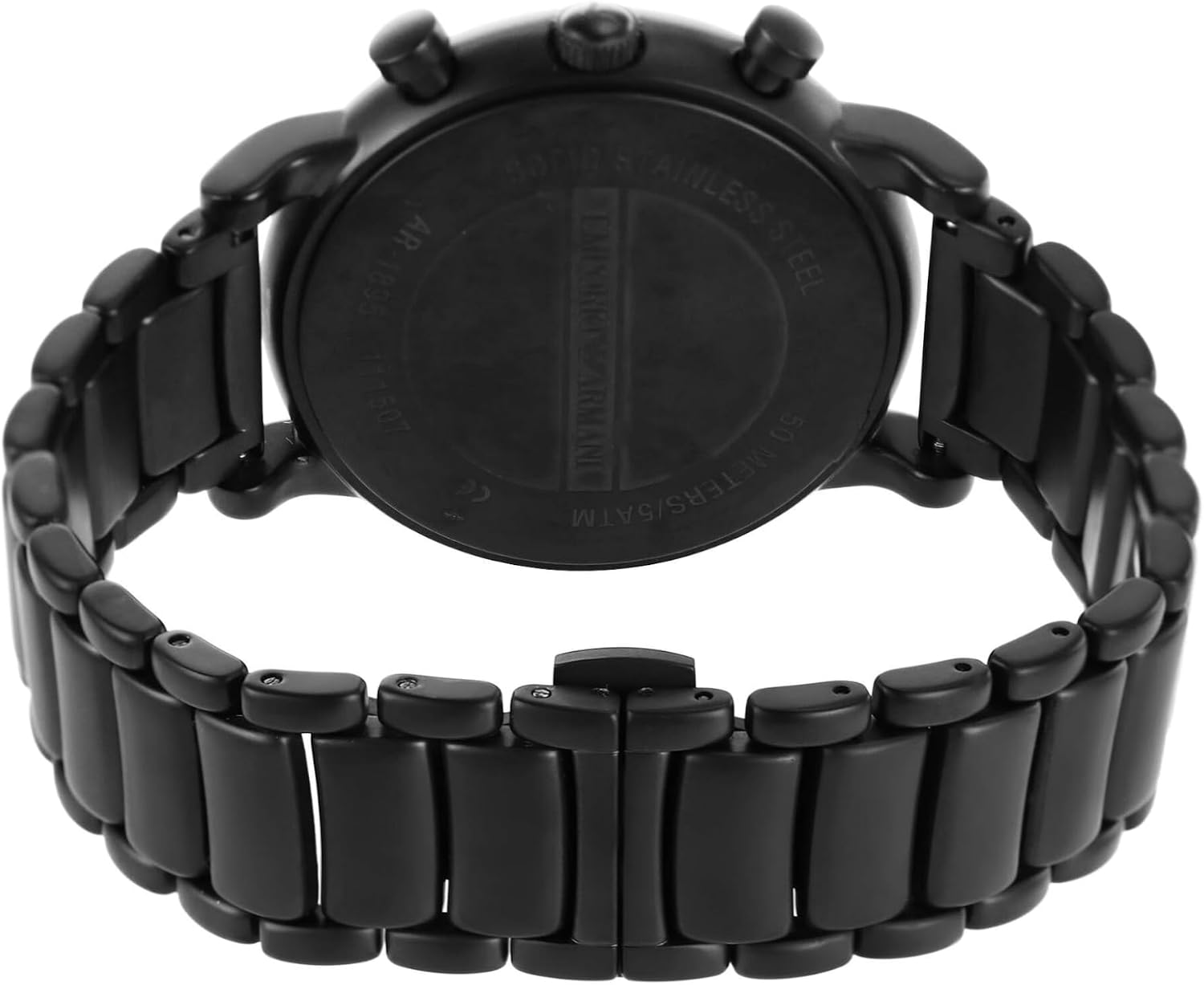 Emporio Armani Watch for Men, Chronograph Movement and 46 mm Case Size with Stainless Steel, Leather or Silicone Strap