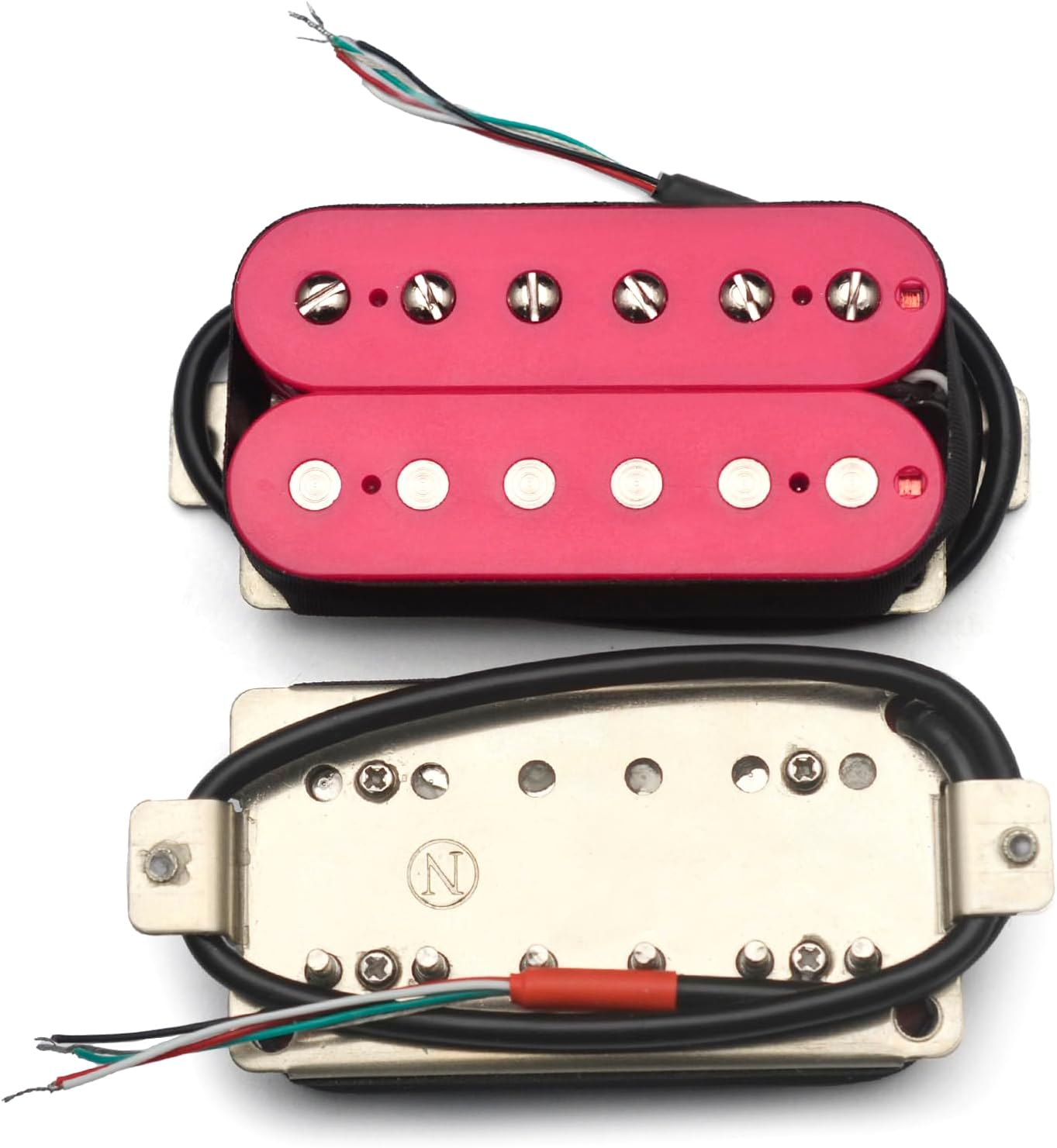 SAPHUE Alnico 5 Humbucker Pickup Double Coil Electric Guitar Pickups Set with Neck and Bridge with Prewired and Screws Parts Accessories Kit Black