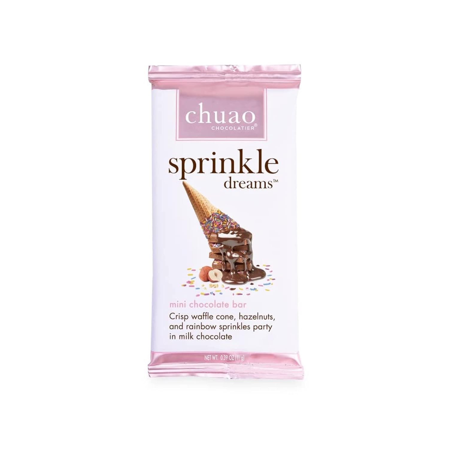 Chuao Chocolatier Salted Chocolate Crunch Dark Chocolate Mini Gourmet Chocolate Bar, 24-Ct. (0.39 oz. each)