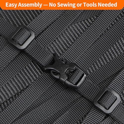 BEYOURD Buckles and Straps Set 1": 6 Yards of Thick Nylon Webbing, 6-Pack Heavy Duty Adjustable Quick Side Release Plastic Buckles