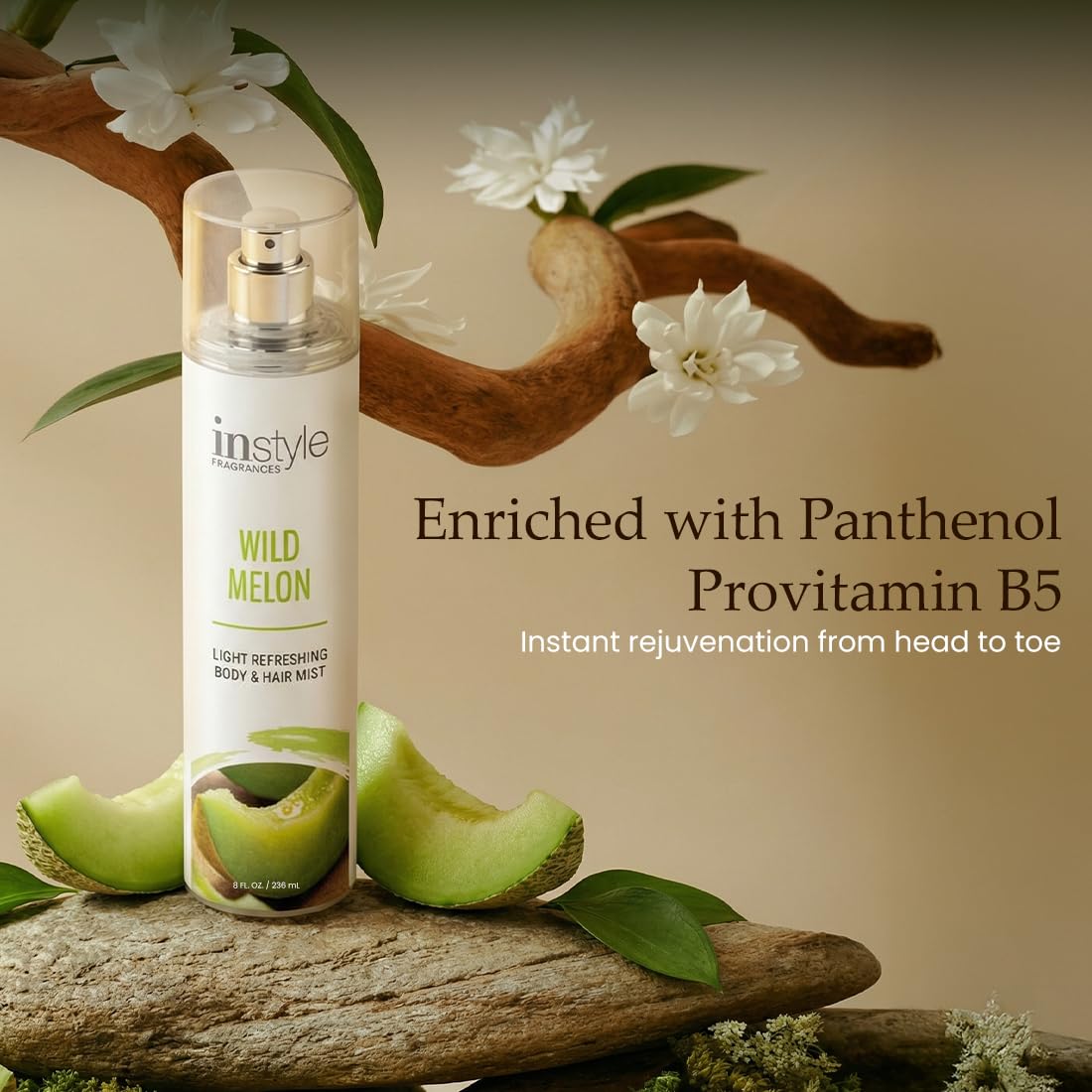 Instyle Fragrances Light Refreshing Body & Hair Mist, Tahitian Vanilla