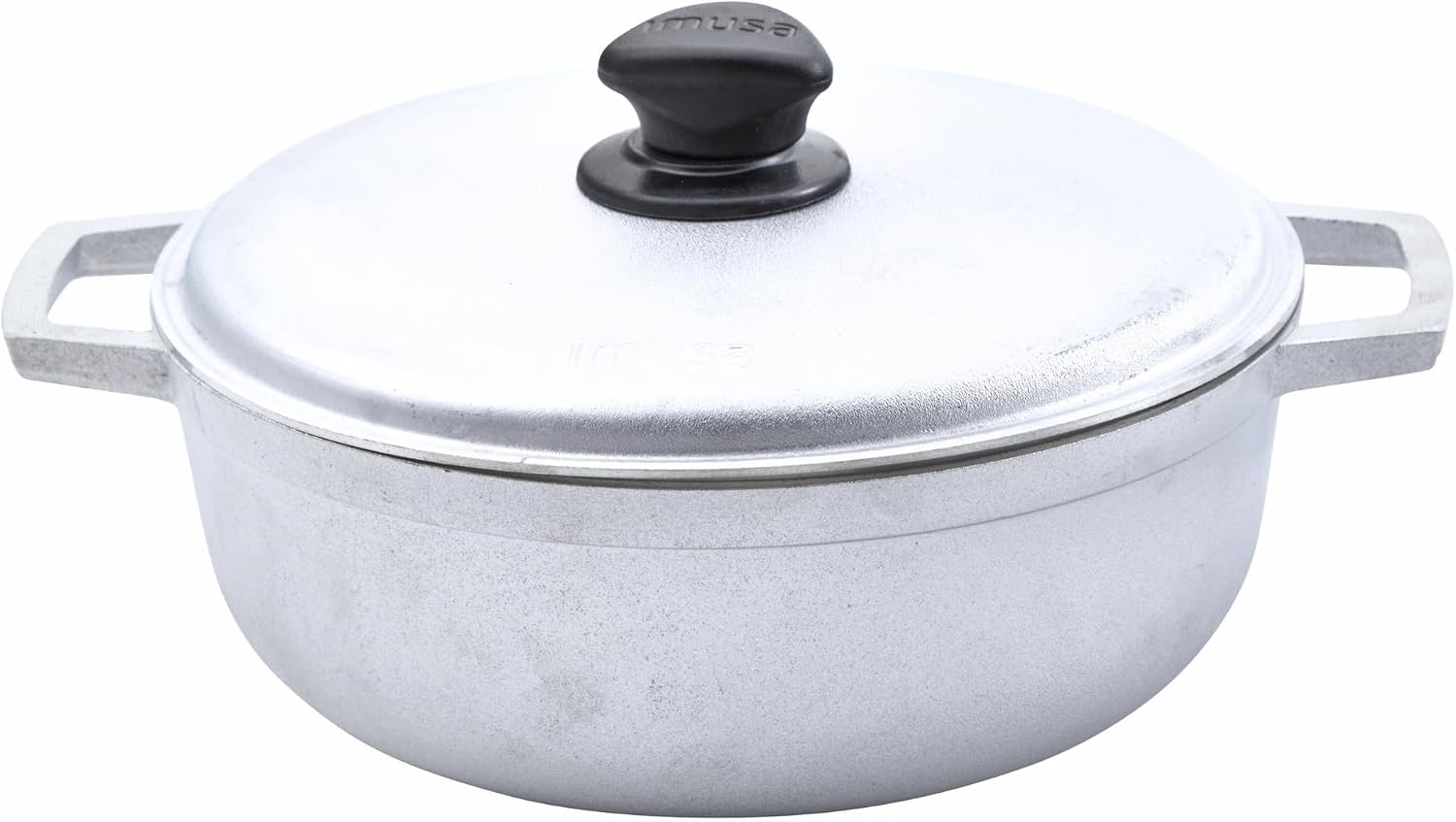 IMUSA USA 11.6Qt Jumbo Traditional Colombian Caldero, 11.6 Quart, Silver | Nonstick Finish, Glass Lid with Easy-Grip Handles, Ideal for Rice and Stews, Great for Family Meals