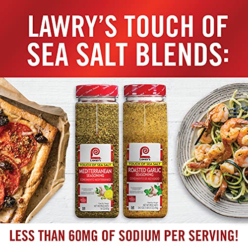 Lawry's Roasted Garlic Seasoning with a Touch of Sea Salt, 24.5 oz - One 24.5 Ounce Container of Low Sodium Roasted Garlic Seasoning