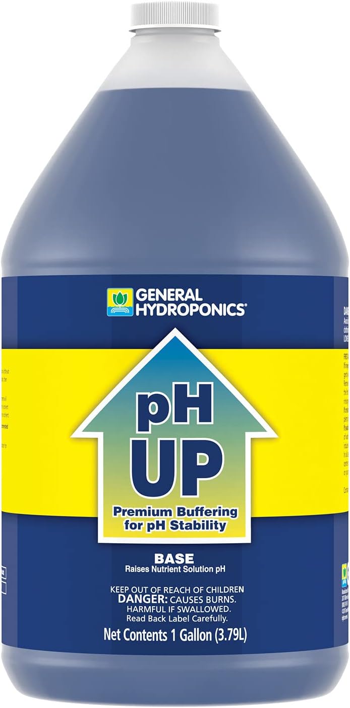 General Hydroponics pH Up Liquid Premium Buffering For pH Stability, Quart