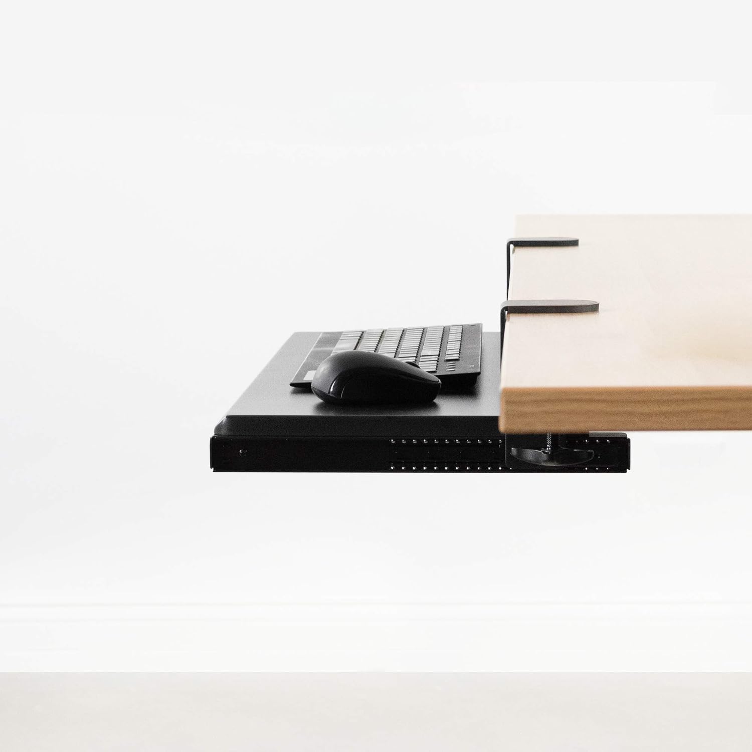 VIVO Clamp and 12 inch Rail Set for DIY Custom Wooden Keyboard Trays (Rail Set Only - Tray Not Included)