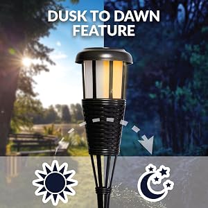 torch lights, flickering solar lights
