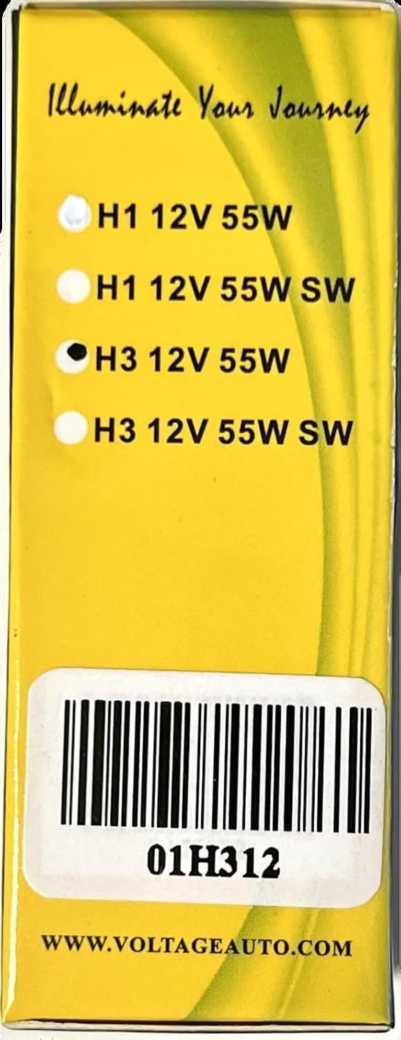 Voltage Automotive H11 Halogen Bulb (10 Pack) - Standard Replacement For High Beam Low Beam Driving Fog Light