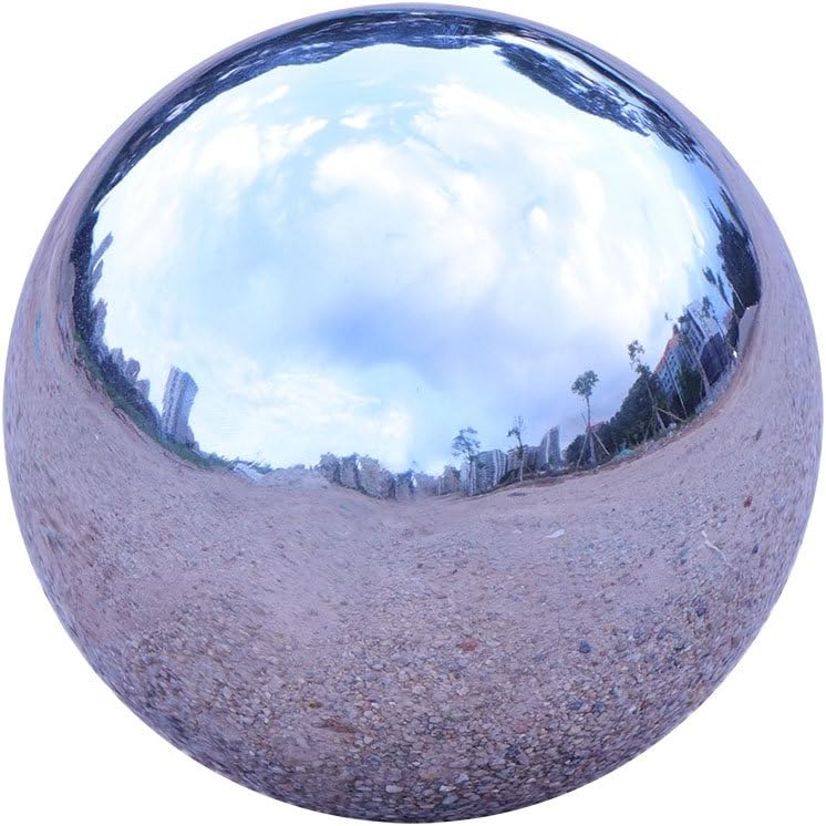 Stainless Steel Gazing Ball for Homes and Gardens Ornament, Hollow Ball Mirror Polished Shiny Sphere, Pack of 5 (2 Inch)