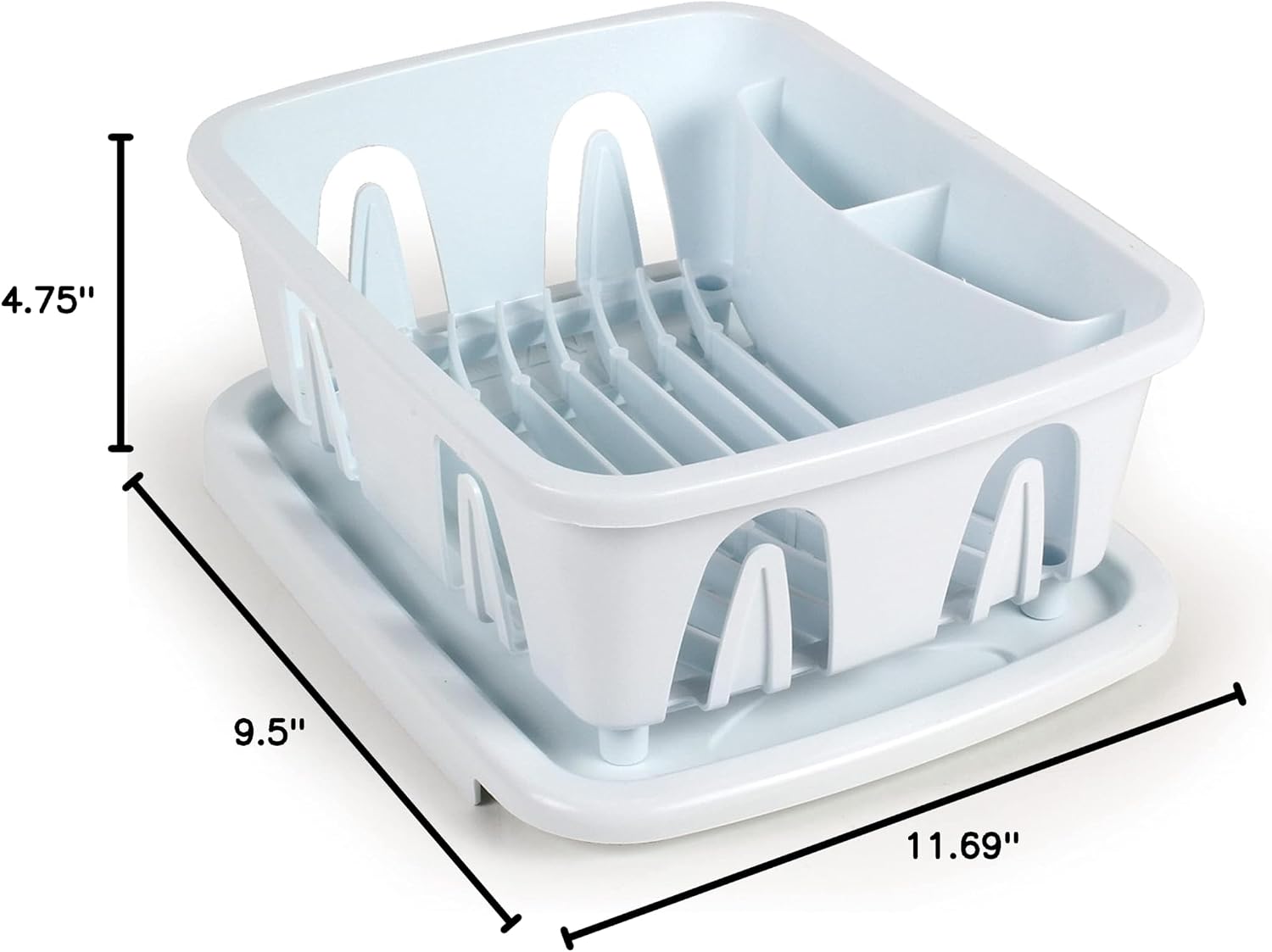Camco RV Mini Dish Drainer & Tray - Features a Sloped Drain Tray Design, Heavy-Duty Construction - Ideal for Small Spaces, Apartments, Boats