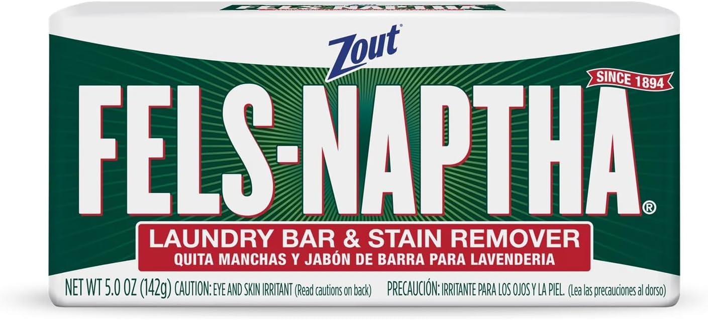 Fels Naptha Laundry Soap & Stain Remover Bar, Pack of 3