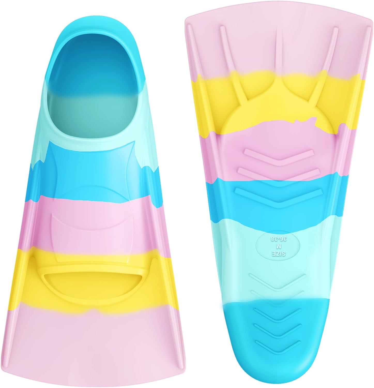 Gintenco Swim Fins, Adults & Kids Swim Training Fins for Lap Swimming