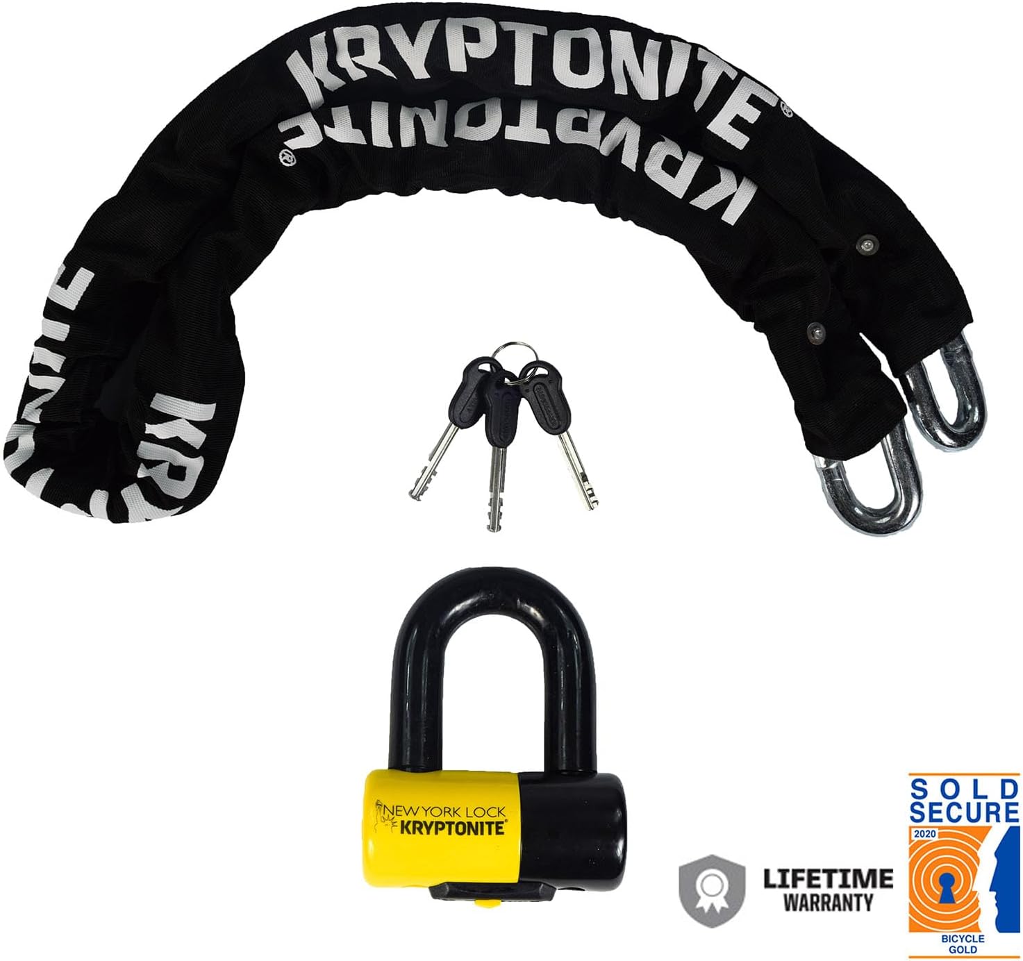 Kryptonite New York Legend 1515 Bike Chain Lock, 5ft Heavy Duty Steel