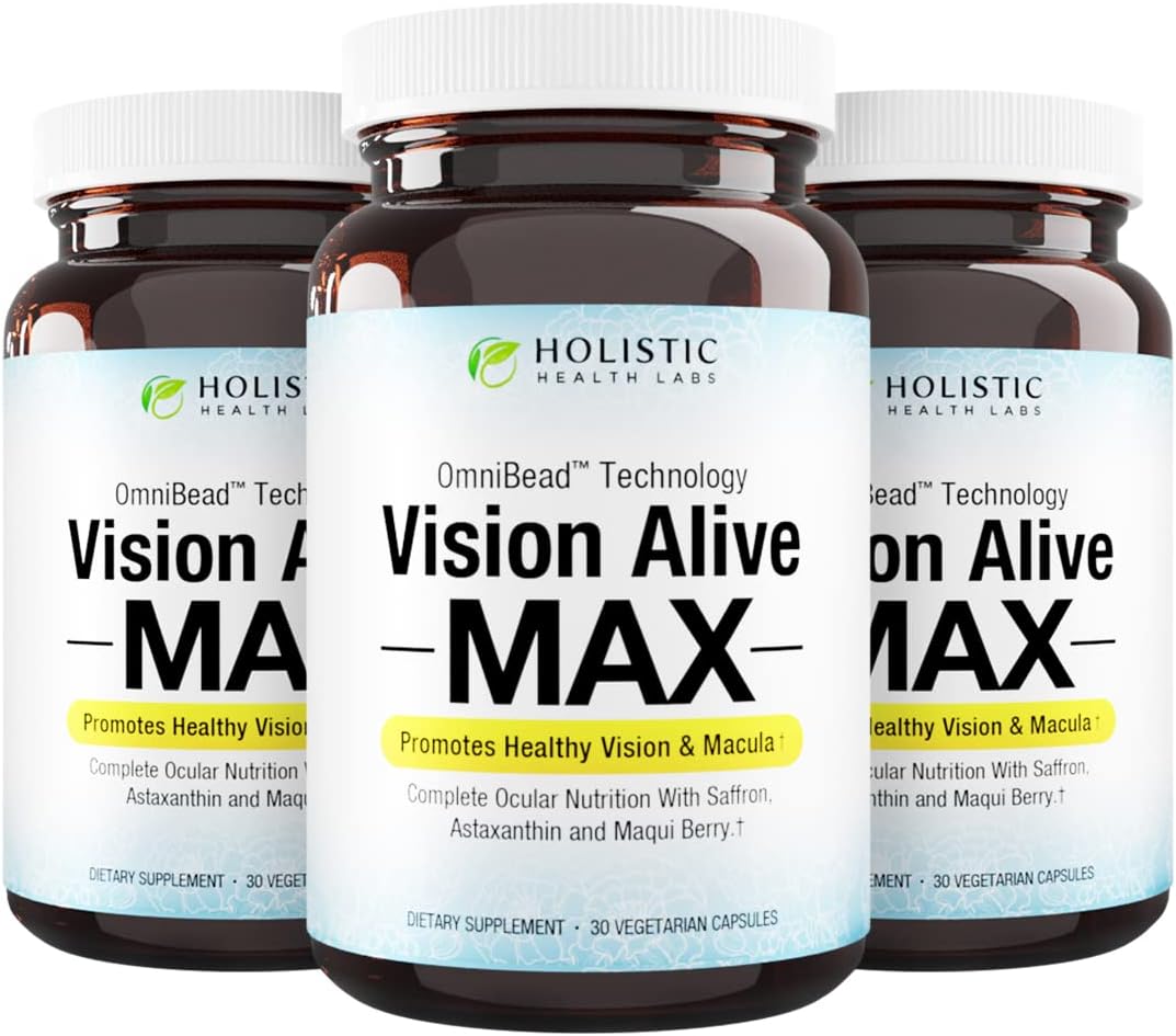 Holistic Health Labs Vision Alive Max Eye Supplement Lutein & Zeaxanthin (Lutemax® 2020) Eye Vitamins for Adults 50+ – Vision & Macular Support