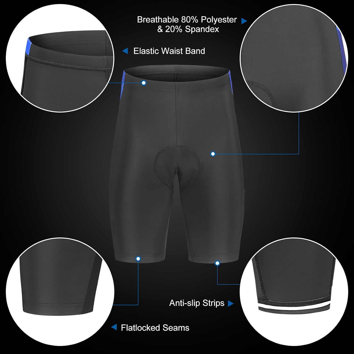 Lixada Men's Cycling Jersey Short Sleeve with Padded Shorts Quick-Dry Summer Short Bike Clothing Bicycle Shirts Pants Set