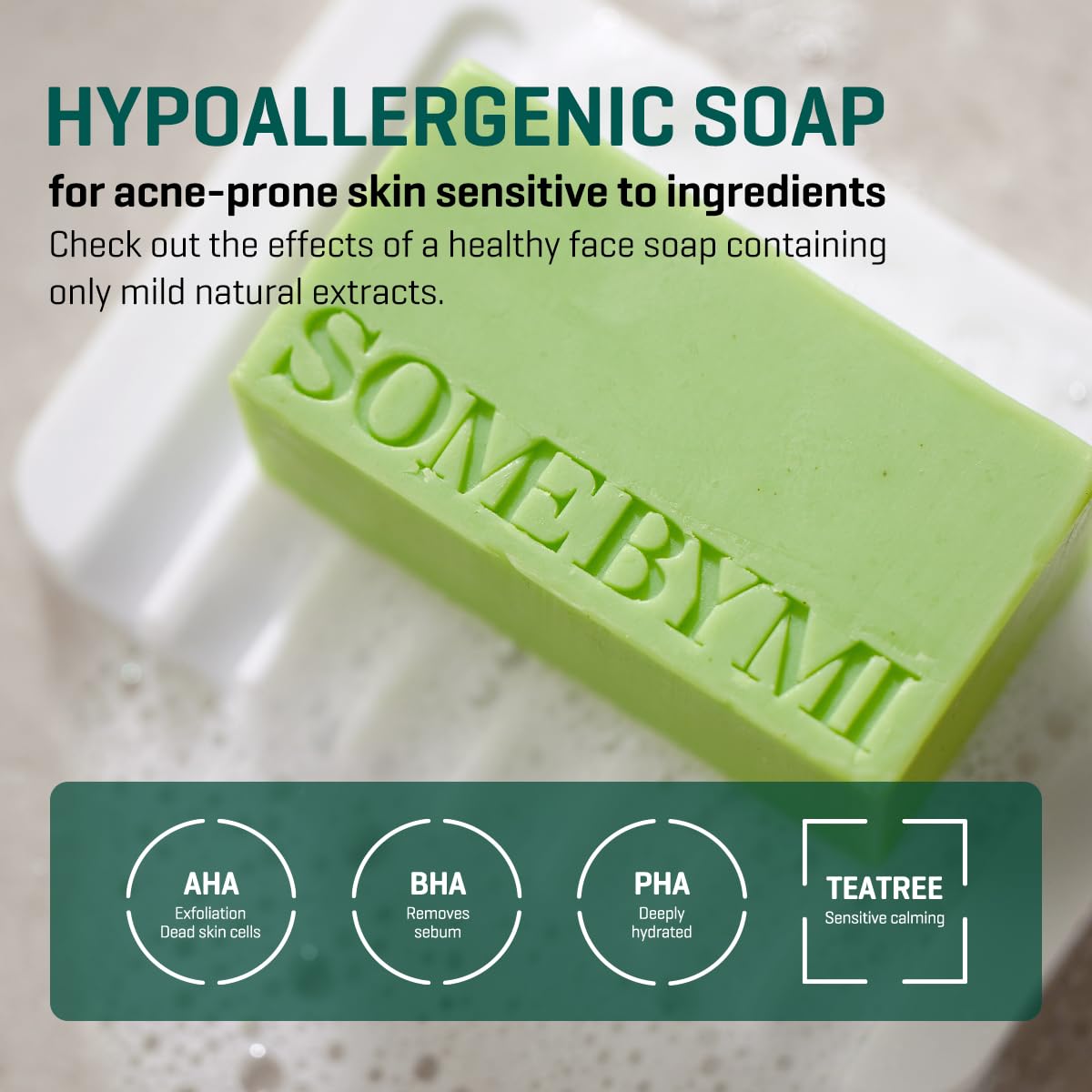 SOME BY MI AHA BHA PHA 30 Days Miracle Acne Clear Body Cleanser 13.5oz – Salicylic Acid & Tea Tree Acne Body Wash – Deep Cleansing