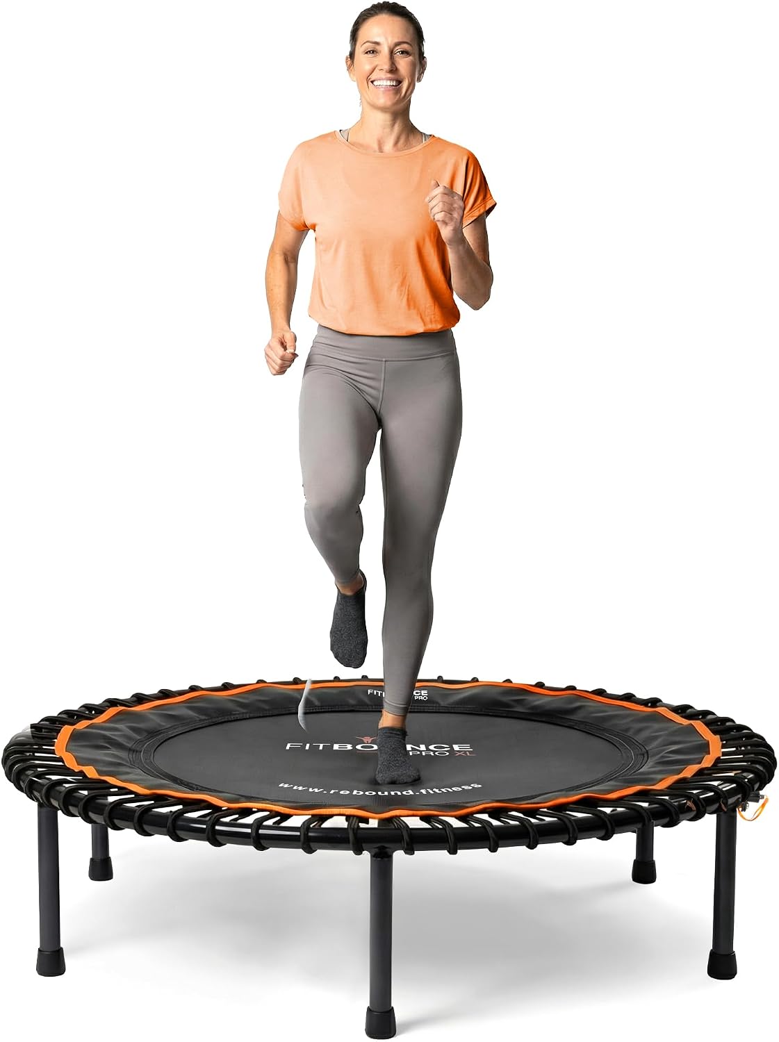 MXL FIT Bounce PRO XL Bungee Rebounder - Premium Indoor Mini Trampoline for Adults, Silent Low-Impact Bounce