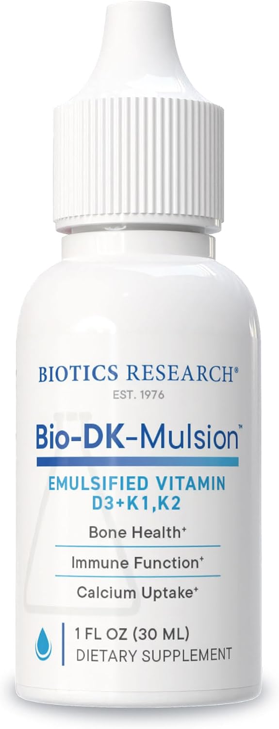 BIOTICS RESEARCH Bio-DK-Mulsion™ Liquid Vitamin D3 5000 IU, K1,K2 300mcg