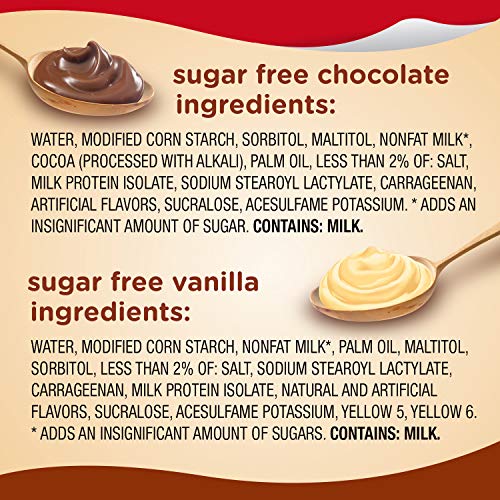 Snack Pack Zero Sugar Chocolate and Vanilla Pudding Cups, 3.25 oz., 12-ct