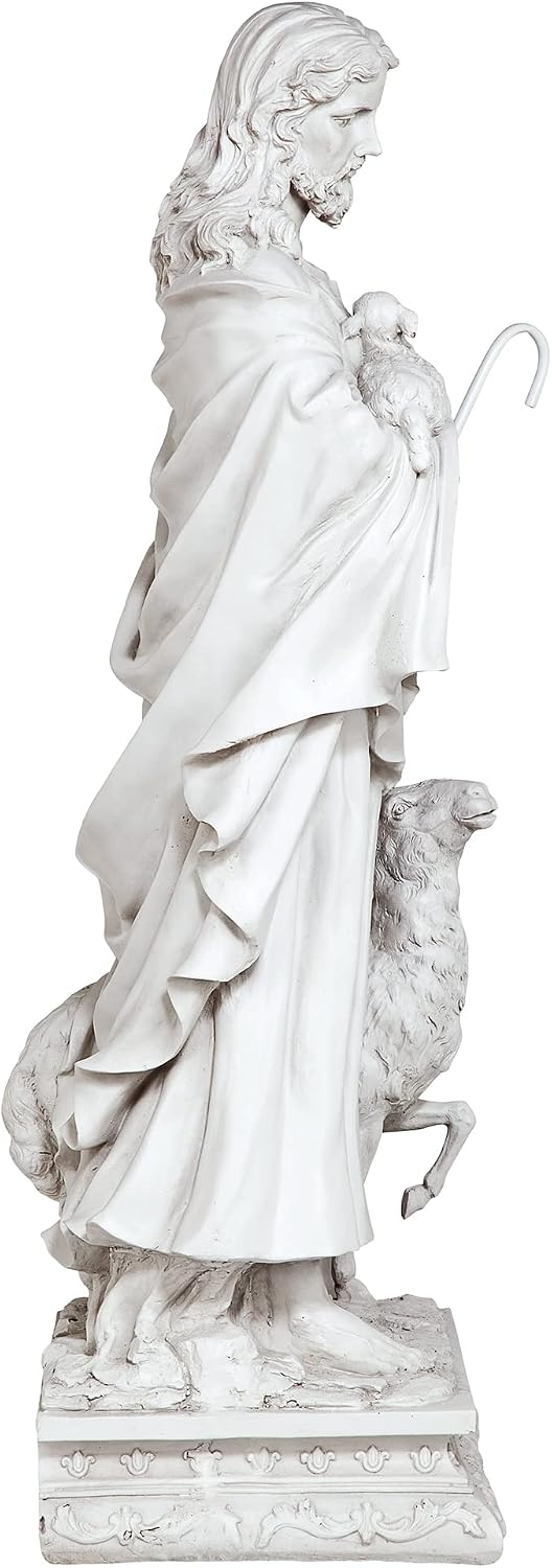 Design Toscano Anne with Young Mother Mary Holy Religious Garden Statue, 12 inches wide, 21 inches tall, Cast Stone Resin, Antique Stone Finish