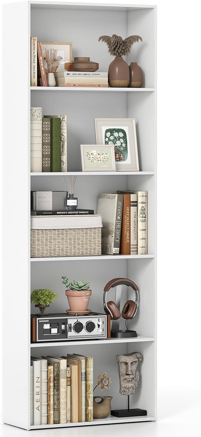 Giantex 8-Cube Bookcase, 3-Tier Cubby Bookshelf, Horizontal Vertical Display Rack with Anti-Tipping Kits, Modern Storage Organizer Shelf Unit for Bedroom, Living Room, Study (Natural, 8-Cube)