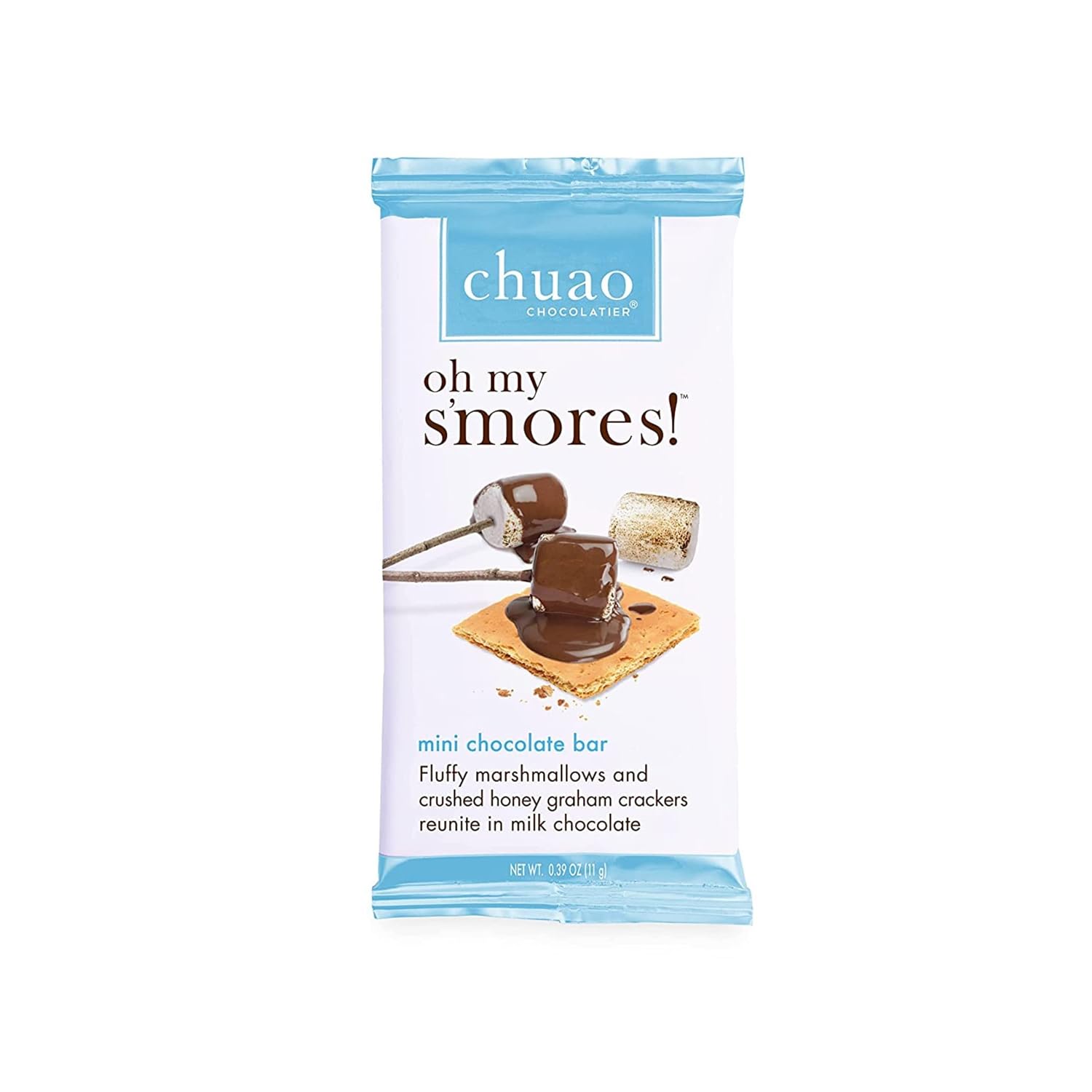 Chuao Chocolatier Salted Chocolate Crunch Dark Chocolate Mini Gourmet Chocolate Bar, 24-Ct. (0.39 oz. each)