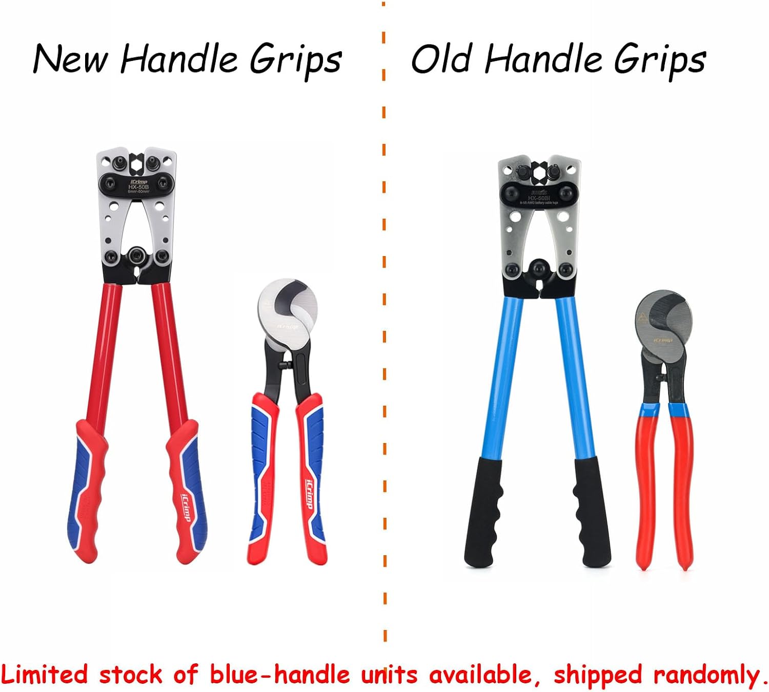 iCrimp Battery Cable Lug Crimping Tool for 8, 6, 4, 2, 1, 1/0 AWG Heavy Duty Wire Lugs, Battery Terminal, Copper Lugs with Wire Shear Cutter
