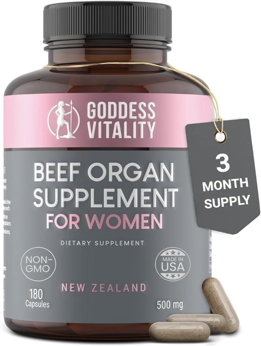 Grass Fed Beef Liver Capsules, Freeze Dried in Convenient Pills, 180 Capsules, Desiccated Supplement