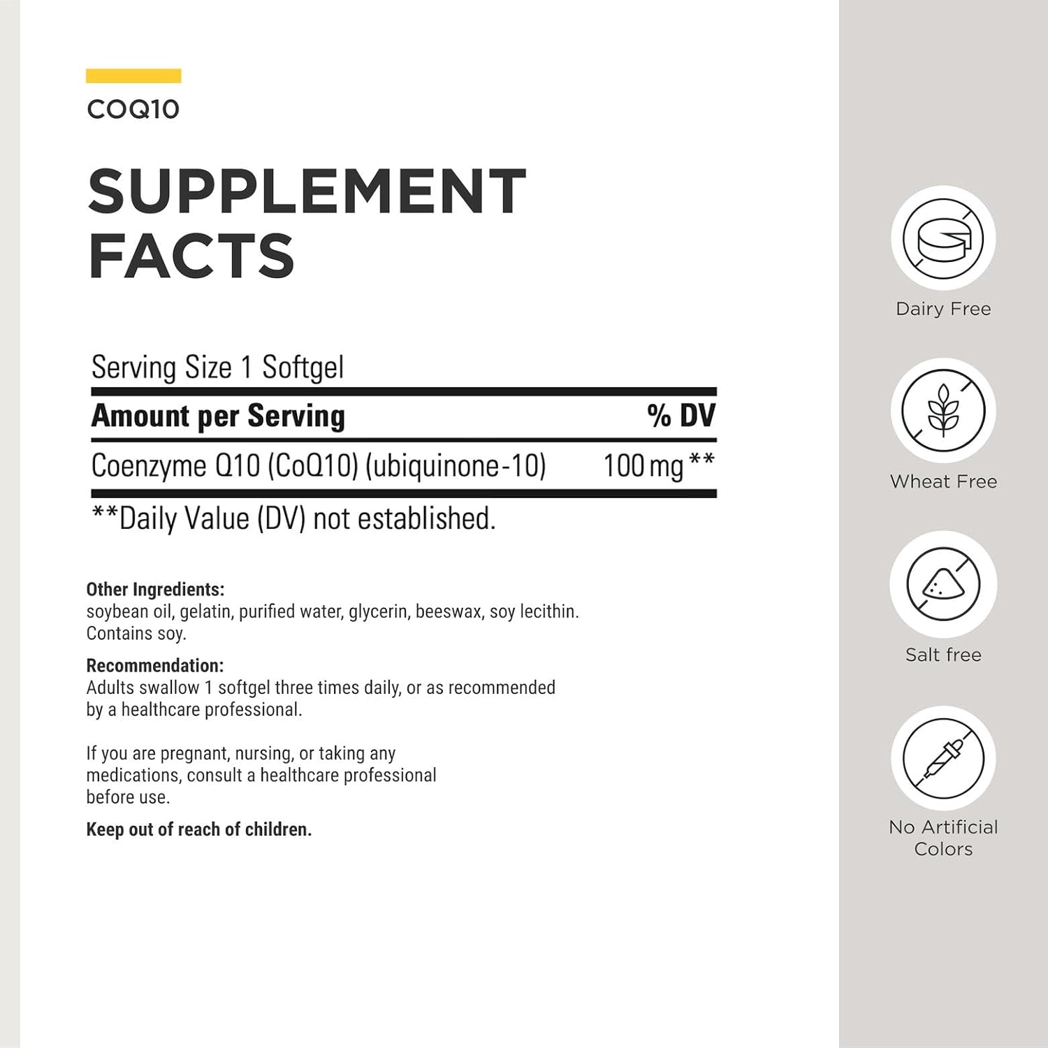 Integrative Therapeutics CoQ10 (100mg) - Cellular Energy, Heart & Brain Health Support Supplement for Adults* - 60 Softgels (60 Servings)