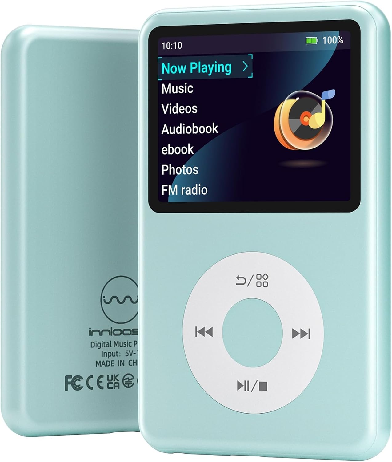 MP3 Player with Bluetooth 128GB Portable Music Digital Players Supports Playlist Audiobook Video Nice Gadget for Kids Black