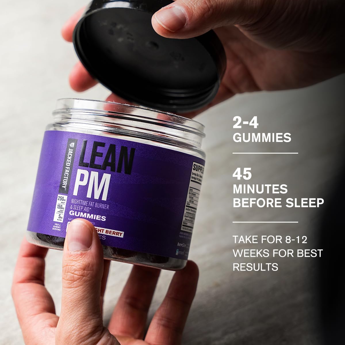Jacked Factory Lean PM Night Time Fat Burner, Sleep Aid Supplement