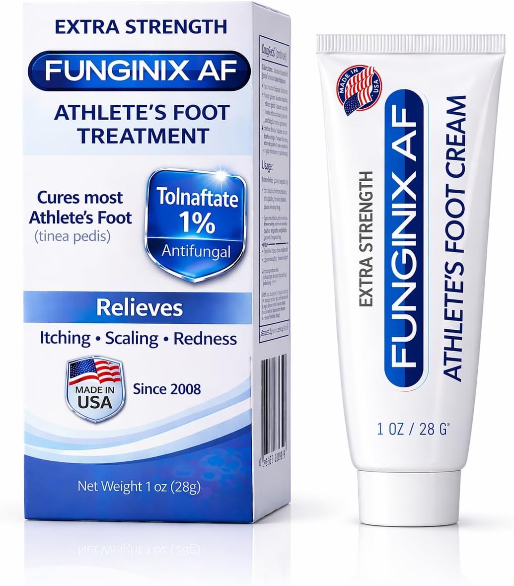 Funginix AF Athlete's Foot Anti-Fungal Treatment, FDA-approved, Safe and Effective, 1 Ounce Tube