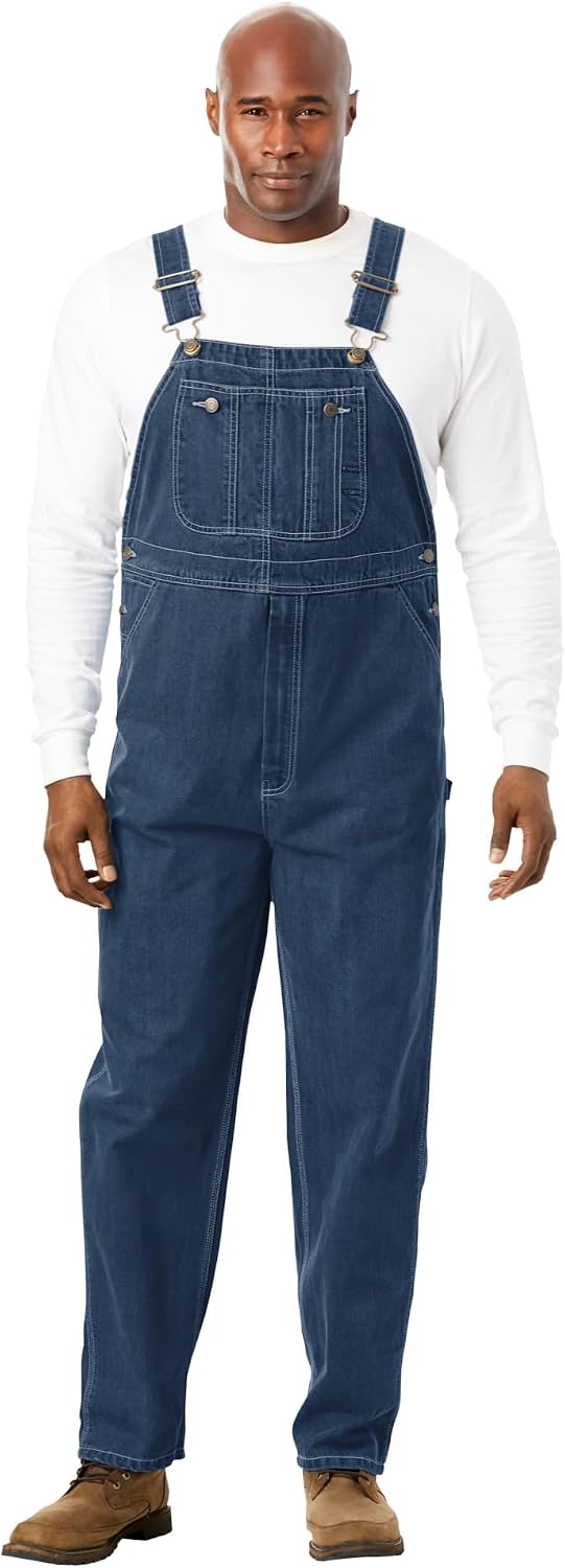 by KingSize Men's Big & Tall Denim Overalls