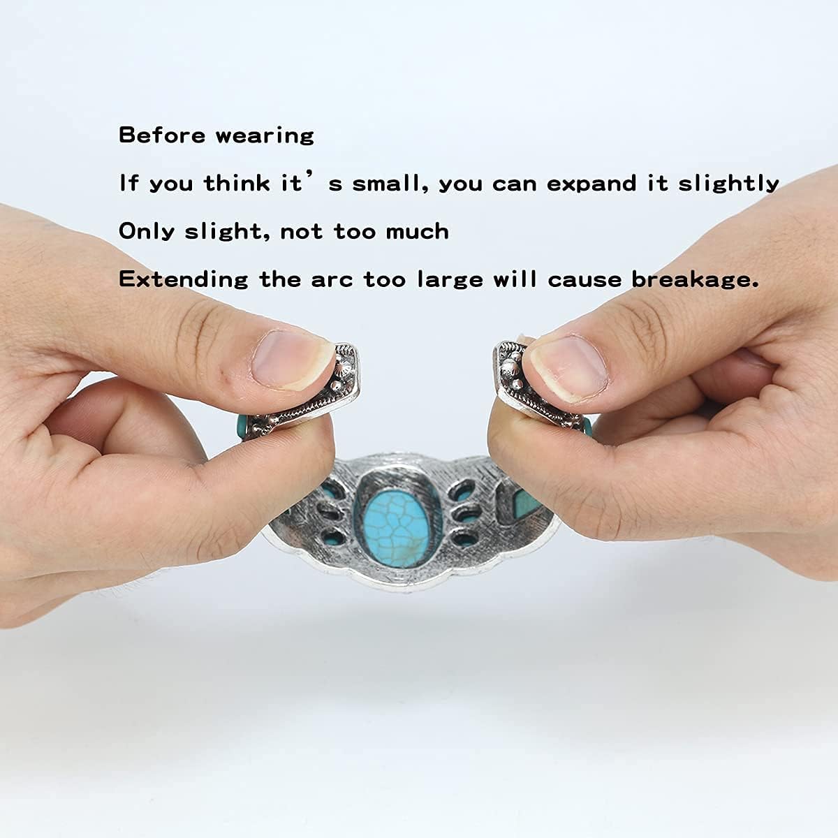 Women's Antique Rgentium Plated Base Heart Compressed Turquoise Bracelet Cuff Bangle Fashion Jewelry