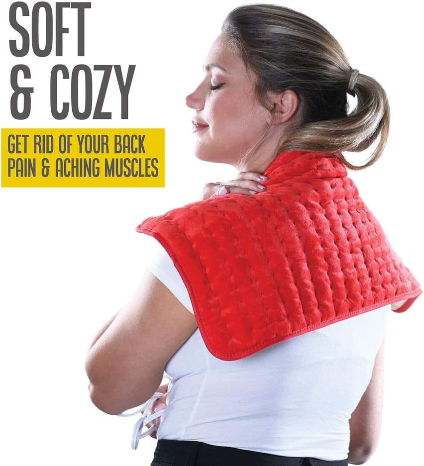 Heating pad - Electric Best for Back Pain and Cramps Relief 2 Hour auto Off Measures 24" X 12" Moist with Many Adjustable Setting Heats Fast