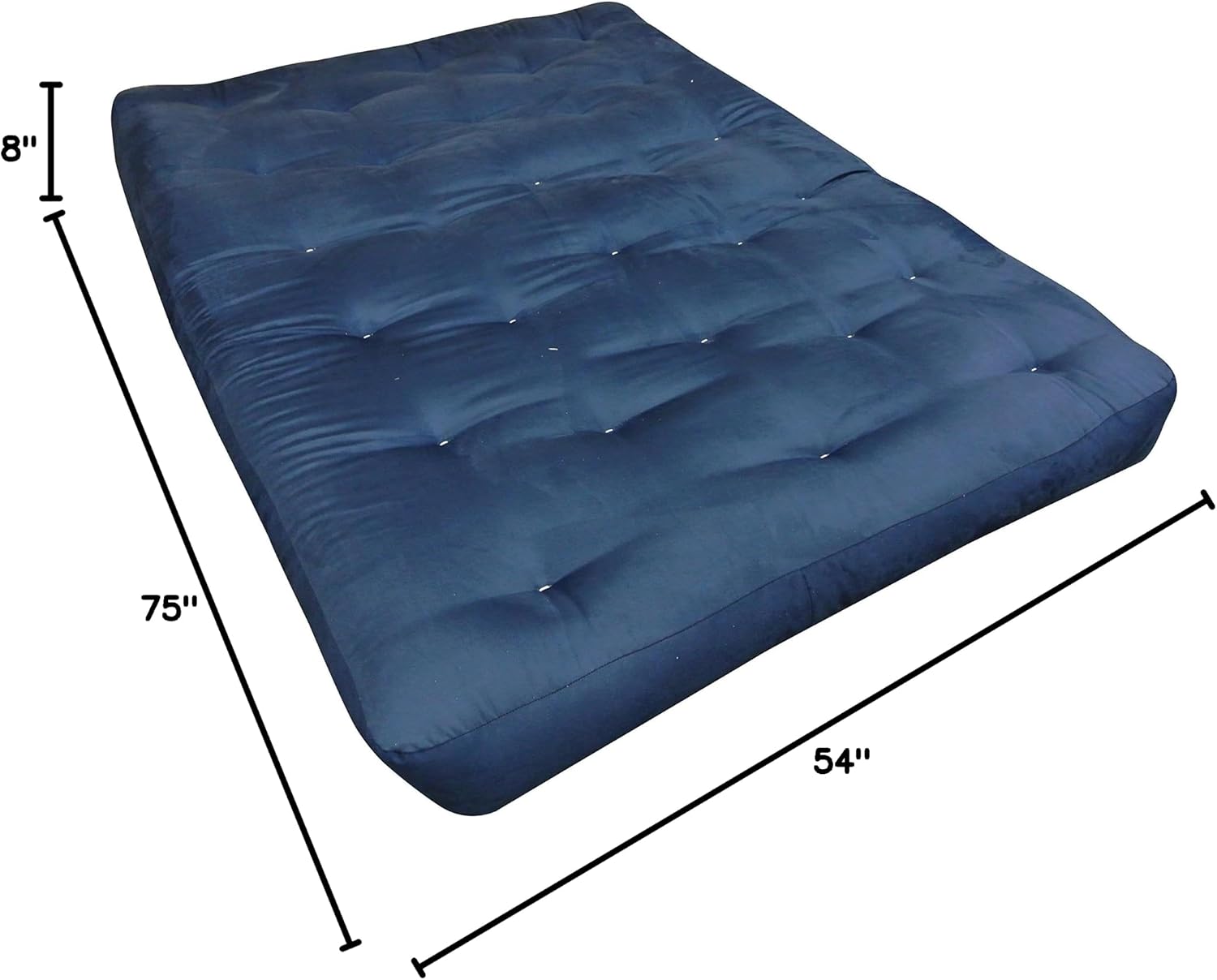 Gold Bond 8" Double Foam & Cotton Futon Mattress, Sage Microfiber, Full, Green